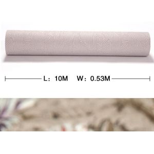 Deep Embossed Grey Washable Vinyl Wallcovering / Wallpaper Moisture - Proof