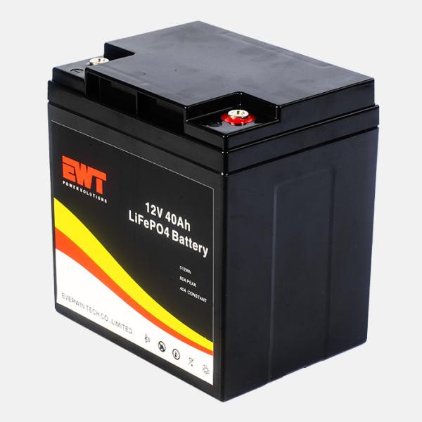 Buy 12V 40Ah LiFePO4 LFP Lithium Battery Pack 12.8V Lithium Iron Phosphate Battery for Solar Energy Storage Systems at wholesale prices