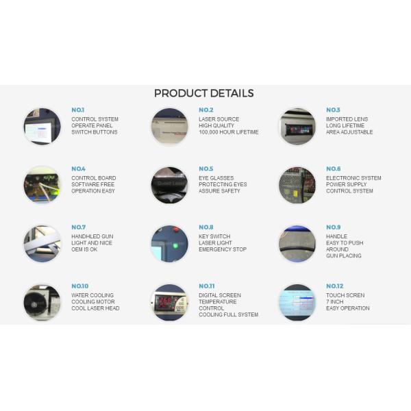 1000w/500w/200w/100w Fiber Laser Rust Removal/Laser Cleaning Machine , Lifetime 100000 Hours