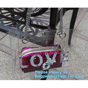 Crossbody Shoulder Messenger Bags Clear PVC Crossbody Bag Waterproof, Shoulder