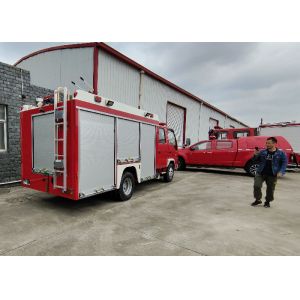 189hp Power 110Km/H Foam Fire Truck With Rustproof Plate