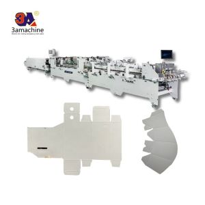 Carton Folding Gluing Semi Automatic Folder Gluer Machine For Box Pasting