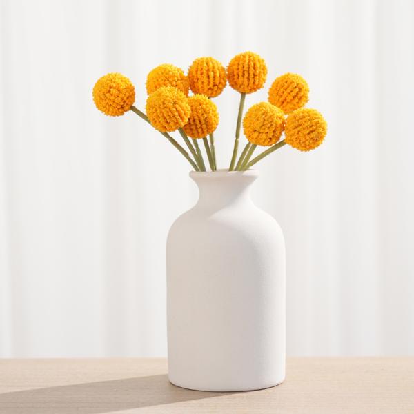 Simulated flowers with a high-end and realistic feel, bundled with golden balls, hotel soft decoration flower materials, cross-border hot selling DIY