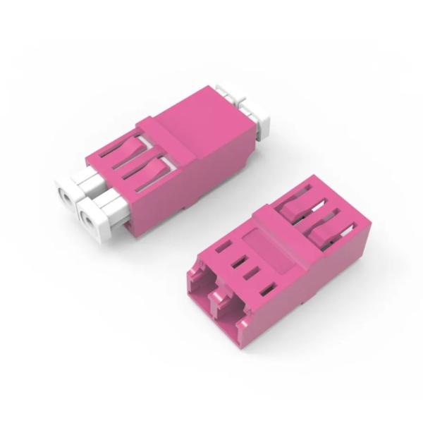 Buy LC/PC to LC/PC OM4 Multimode Flangeless Coupler OM4 Fiber Optic Network Adapter at wholesale prices