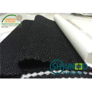 Black Woven Interlining Fabrics ( Etretelas ) With Double Dot PA Coating