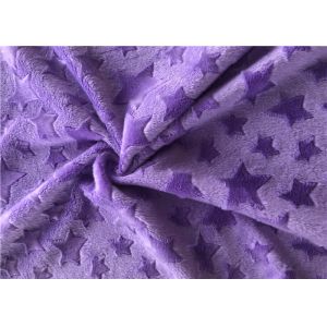 Super Soft Knitted Star Brushed Minky Plush Fabric 100% Polyester