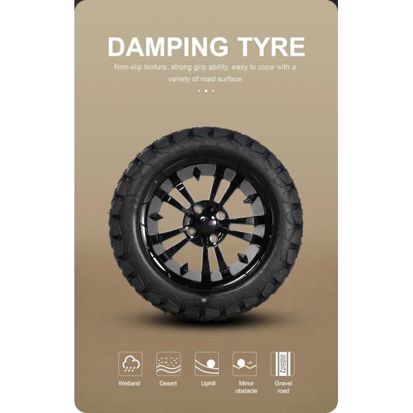 Electric Hunting Golf Cart Off Road 6 Passenger 5KW AC Motor 70-90km Driving Mileage