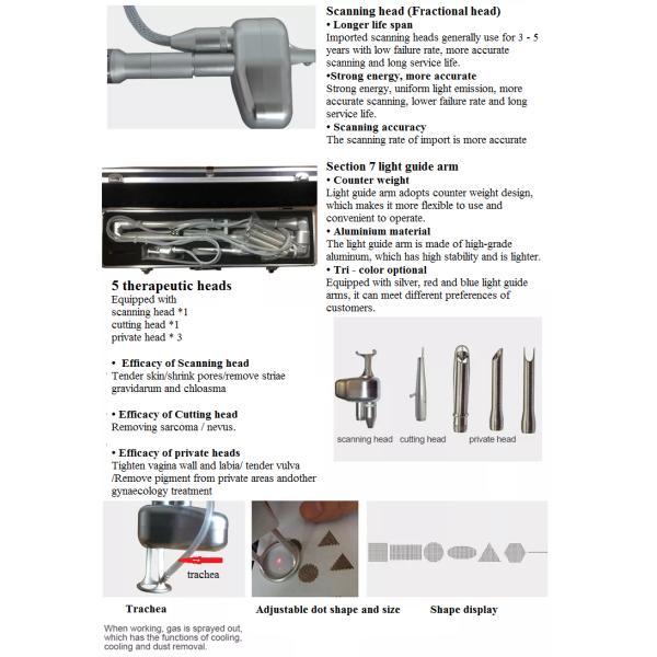 Facial Laser Fractional Co2 10600nm Beauty Machine For Skin Resurfacing, Scars , Stretchmarks And Wrinkle Removal