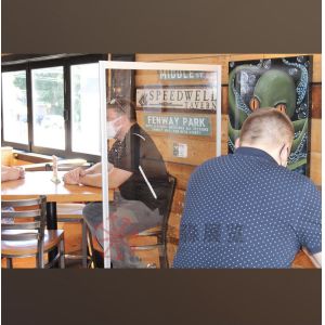 Clear room divider healthy safeguard adjustable screen sneeze shield Restaurant