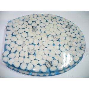 cobble stone poly resin toilet seat