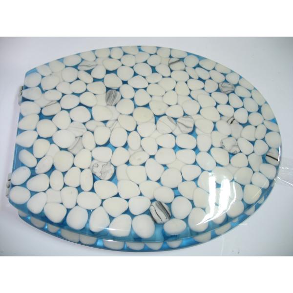 Buy cobble stone poly resin toilet seat at wholesale prices