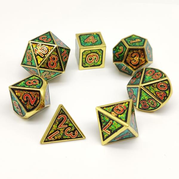 Buy Antiwear Waterproof Metal Polyhedral Dice Nontoxic Neat Sharp Edges at wholesale prices