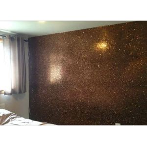 Single Side Precut Dark Grey Glitter Wallpaper Covering Convenience Unique