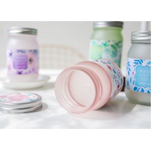 Large Frosted Glass Candle Holder Lead - Free Glass Unique Design