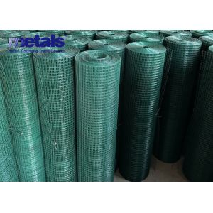 PVC Coated Welded Mesh Panels Iron Wire Fence Green 1/2 Inch 4 Ft