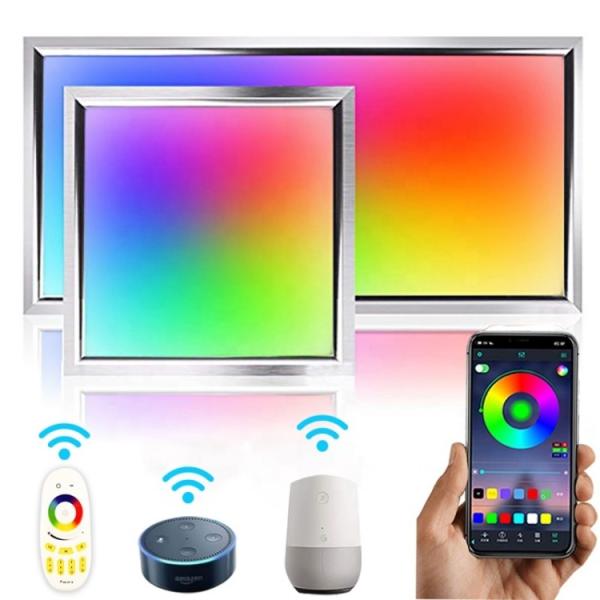 Remote Control RGBW LED Panel Light With Aluminum+PMMA,120°Beam Angle,5 Years