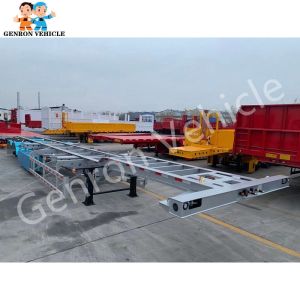 China 40ft Container Transport 50 Tons Skeleton Semi Trailer on sale
