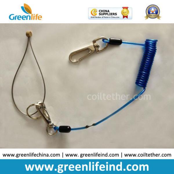 Buy Spring String Wire Coiled Tool Lnayard Rope String Blue at wholesale prices
