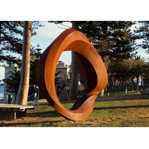 China Corten Steel Rusted Metal Garden Sculptures , Outdoor Steel Sculpture Art on sale