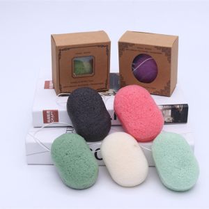 Microfiber Cosmetic Oval Konjac Cleansing Sponge No Stimulation