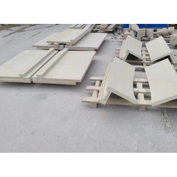 Bull Nose Beige Natural Sandstone Step Stone Round Edge For Outdoor Stair Steps