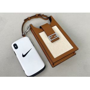 Delicate Small Mobile Phone bag Cotton And Linen Materials And Imported Cow