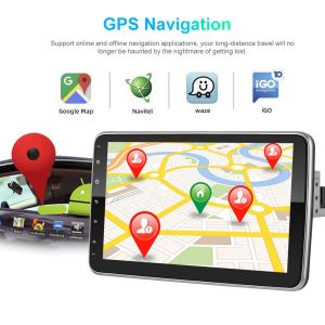 Universal 10.36' IPS Android Car Radio GPS Wifi 1 Din Touch Screen Carplay HD
