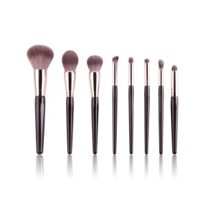 Quality Customized Travel Makeup Brush Set Synthetic Hair Plastic Handle 8pcs for sale