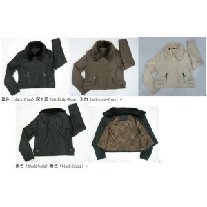 Quality Apparel ladies fashion pu jackets stock (coats,blouzes,tops) for sale