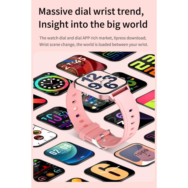 BLE5.0 1.7 Inch Fitness Tracker Smart Watch 280MAH Ip68 Reloj Q18