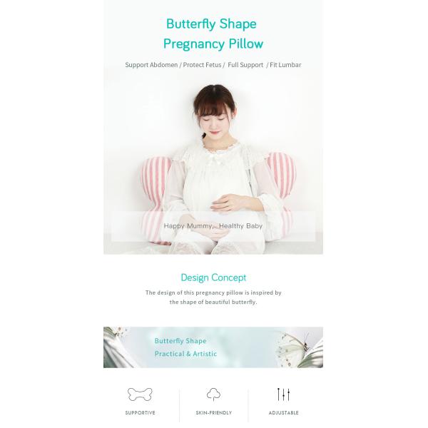 Full Body Maternity Pregnancy Pillow 62D Density All - Around Support