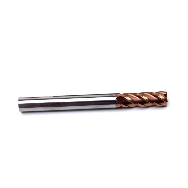 2 Flute Long Shank End Mills 0.5 Corner Radius For Steel