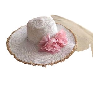 Customize Wholesale Summer Wide Brim Sun Hat Natural Straw Hats Custom Beach