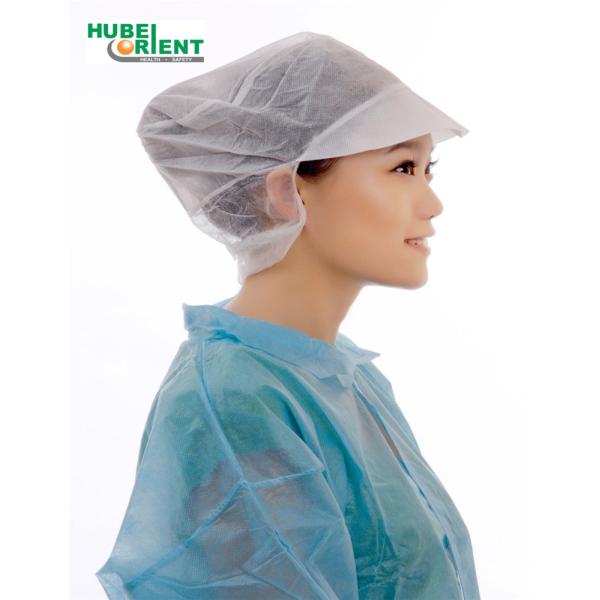 Buy Single Use Polypropylene Non Woven Bouffant Head Cap With Peak at wholesale prices