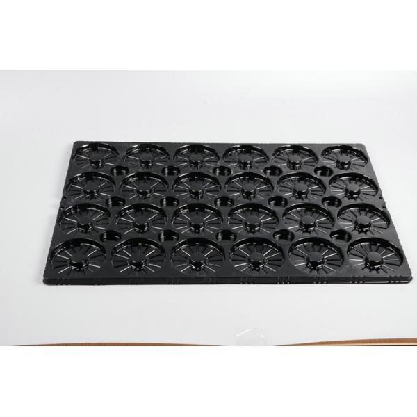 Buy Lightweight Food Packaging Plastic Boxes Black Color 256 * 188 * 23MM at wholesale prices