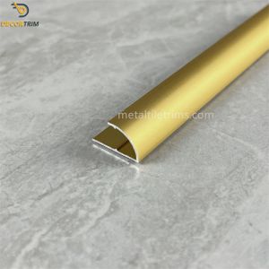 Matte Gold Aluminum Tile Trim Transition Strip Round shaped Daltile Trim