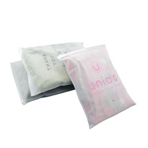China CX Waterproof Zip Lock Frosted Flat Poly Bag Slider Zipper Packing Bag for Underwear Clothing Zipper Poly Bag Apparel Recyclable on sale