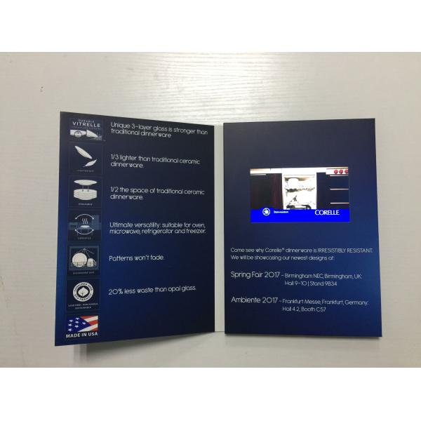 Book Style and Paper Material digital video card 4.3'' lcd screen video brochure