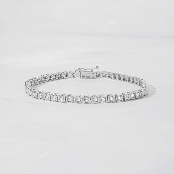 3mm Zirconia Tennis Bracelet 925 Silver 14K Gold Plated Unisex Jewelry