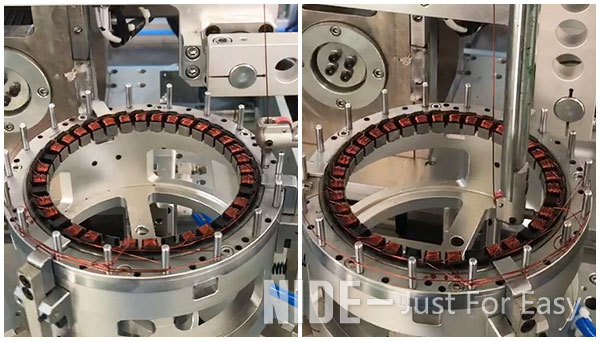 Muti Pole Stator Needle Winding Machine Double Stations 500kg Weight