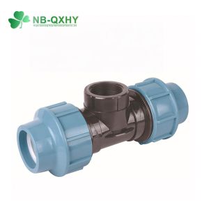 Irrigation PP Compression Pipe Fitting Tee Varnish Paint Equal Tee Male Thread