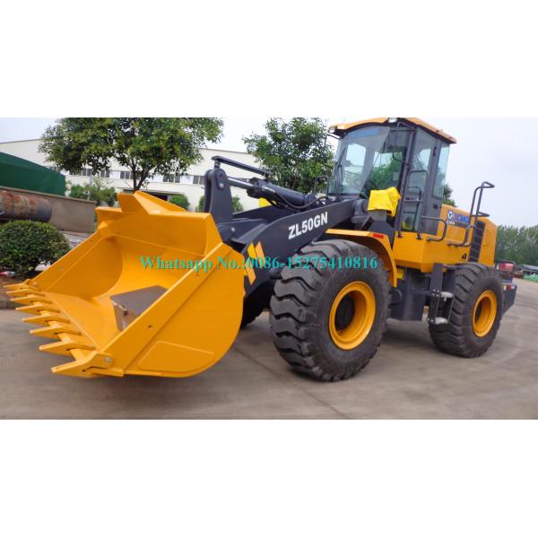 Buy Hydraulic pilot control Heavy Load XCMG ZL50GN 5 Ton wheel loader with 3m3 bucket with CAT Engine at wholesale prices
