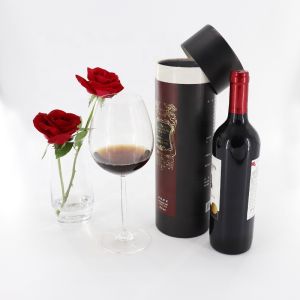 Matt Black Cardboard Wine Tube Multiusage Luxury Rigid ODM Available