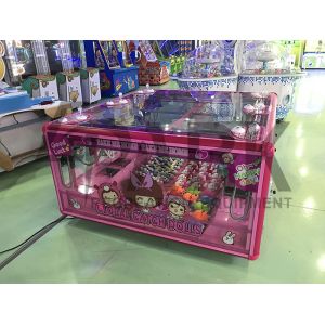 Pink Cute Coin Operated Crane Game Machine / Toy Vending Machine