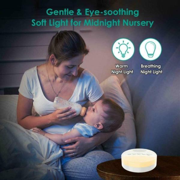 White Noise 20 Soothing Sounds 3.7V Touch Sensitive Night Light Lamp