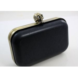 Laser Print Skull Closure Antique Brass Purse Frame With Covers