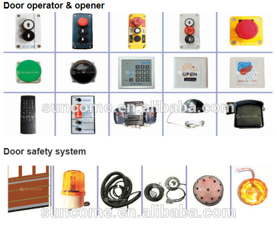 Outside Galvanized Steel Frame Industrial Sectional Doors With High frequency Motor
