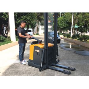 2t 6.5m AC Motor High Racks Electric Pallet Stacker With Side Way Battery