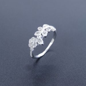 Luxury Princess Crown Ring / 925 Sterling Silver Engagement Rings