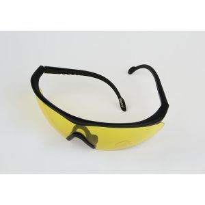 Yellow Mirrored Safety Glasses , Ultraviolet Protection Glasses Durable Flexible